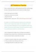 ATI Pediatrics Practice  &lpar;Top  2024&sol;2025 EXAM REVIEW DOC &rpar;