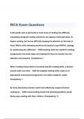 RICA Exam Questions & Answers 2023 ( A+ GRADED 100% VERIFIED)