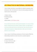 ATI PRACTICE B MATERNAL NEWBORN  &lpar;Top  2024&sol;2025 EXAM REVIEW DOC &rpar;