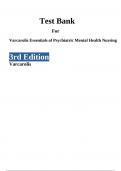 Test Bank For Varcarolis Essentials of Psychiatric Mental Health Nursing 3rd Edition Varcarolis 