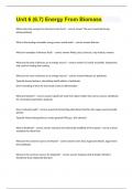 Unit 6 &lpar;6&period;7&rpar; Energy From Biomass