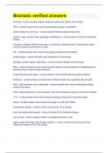 Biomass verified answers 