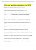 Biomass questions and answers 100&percnt;