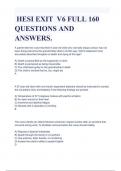2023/2024  HESI RN EXIT EXAM V6 FULL 160 QUESTIONS AND ANSWERS( A+ GRADED 100% VERIFIED).