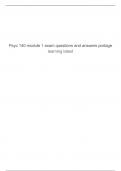 Psyc 140 module 1 exam questions and answers portage learning latest