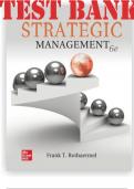 TEST BANK for Strategic Management 6th Edition  Rothaermel Frank ISBN 9781265954574. (Complete 12 Chapters)