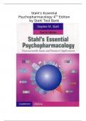 Stahl's Essential Psychopharmacology 4TH Edition by Stehl Test Bank | Q&A EXPLAINED (GRADED A+) | UPDATED 2023