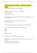 Citizenship Test 2023 verified answers 100&percnt;