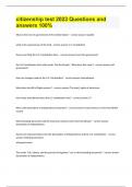 citizenship test 2023 Questions and answers 100&percnt; 