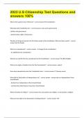 2023 U&period;S Citizenship Test Questions and answers 100&percnt;