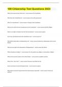 100 Citizenship Test  Questions & Detailed Answers 2024
