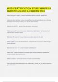 IAED CERTIFICATION STUDY GUIDE &vert;83 QUESTIONS AND ANSWERS 2024