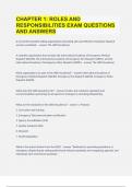 CHAPTER 1 ROLES AND RESPONSIBILITIES EXAM QUESTIONS AND ANSWERS