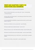 FIRST AID CHAPTER 2 UNIT 2 &vert;32 QUESTIONS AND ANSWERS&period;