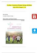 TEST BANK For Essentials of Pediatric Nursing, 4th Edition (Kyle, 2021), All Chapters 1 - 24, Complete Newest Version