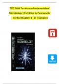 TEST BANK For Alcamos Fundamentals of Microbiology&comma; 12th Edition by Jeffrey C&period; Pommerville&comma; All Chapters 1 - 27&comma; Complete Newest Version