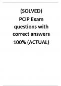 (SOLVED)  PCIP Exam questions with correct answers  100% (ACTUAL)
