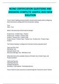 NCINO CERTIFICATION QUESTIONS AND ANSWERS COMPLETE SAMPLE 2023 NEW SOLUTION 