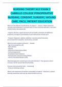 NURSING THEORY N12 EXAM 2 CABRILLO COLLEGE PERIOPERATIVE NURSING, CONSENT, SURGERY, WOUND CARE, PACU, PATIENT EDUCATION