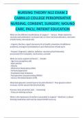 NURSING THEORY N12 EXAM 2 CABRILLO COLLEGE PERIOPERATIVE NURSING&comma; CONSENT&comma; SURGERY&comma; WOUND CARE&comma; PACU&comma; PATIENT EDUCATION