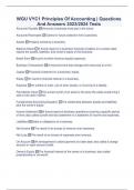 WGU VYC1 Principles Of Accounting &vert; Questions And Answers 2023&sol;2024 Tests