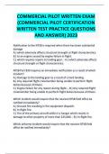 COMMERCIAL PILOT WRITTEN EXAM (COMMERCIAL PILOT CERTIFICATION WRITTEN TEST PRACTICE QUESTIONS AND ANSWER) 2023