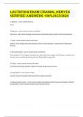 LACTATION EXAM CRANIAL NERVES VERIFIED ANSWERS 100&percnt;2023&sol;2024