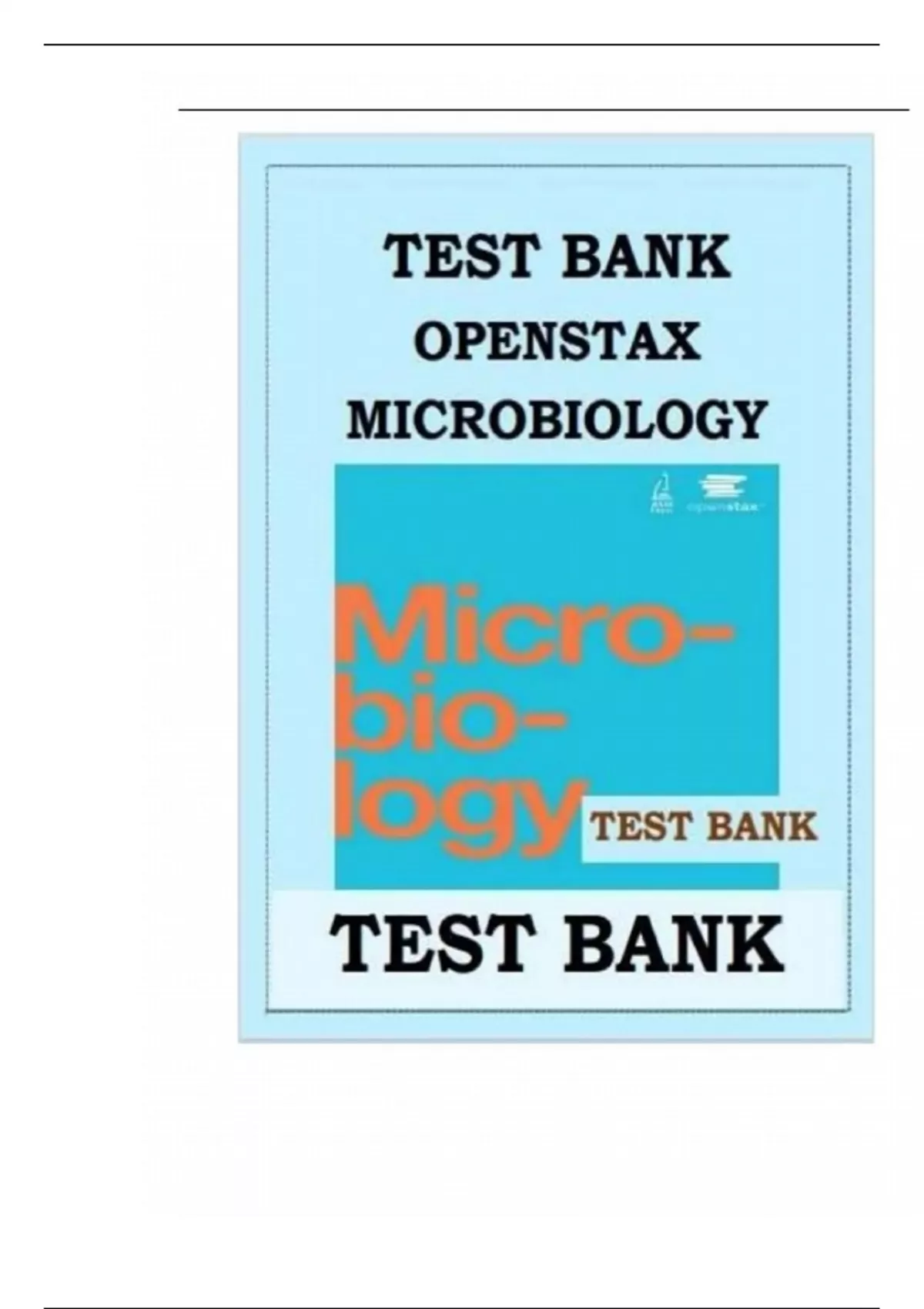 OpenStax Microbiology Test Bank All Chapters ( Updated 2023/2024