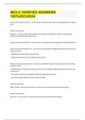 IBCLC VERIFIED ANSWERS 100&percnt;2023&sol;2024