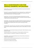 IBCLC EXAM RESURCH SECTION VERIFIED ANSWERS 100&percnt;2023&sol;2024