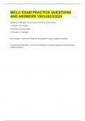 IBCLC EXAM PRACTICE QUESTIONS AND ANSWERS 100&percnt;2023&sol;2024