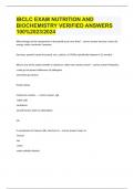 IBCLC EXAM NUTRITION AND BIOCHEMISTRY VERIFIED ANSWERS 100&percnt;2023&sol;2024