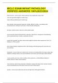 IBCLC EXAM INFANT PATHOLOGY VERIFIED ANSWERS 100&percnt;2023&sol;2024