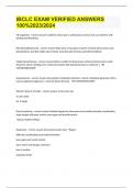 IBCLC EXAM VERIFIED ANSWERS 100&percnt;2023&sol;2024