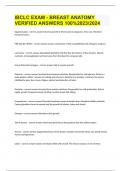 IBCLC EXAM - BREAST ANATOMY VERIFIED ANSWERS 100&percnt;2023&sol;2024