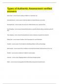 Authentic Assessment package 
