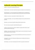 Authentic Learning Principles