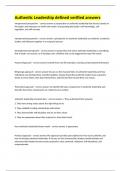 Authentic Leadership defined verified answers 