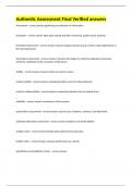 Authentic Assessment Final Verified answers 