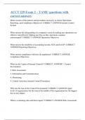 ACCT 229 Exam 2 &ndash; TAMU questions with correct answers