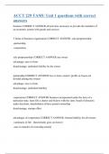 ACCT 229 TAMU Unit 1 questions with correct answers
