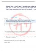 NSG5000 WEEK 1 QUIZ TO WEEK 5 QUIZ AND FINAL EXAM&sol; NSG  5000 WEEK 1 QUIZ TO WEEK 5 QUIZ FINAL EXAM &lpar;KNOWLEDGE  CHECK QUIZ&rpar; BRAND NEW 2022-2023 &vert;100 &percnt; CORRECT Q & A