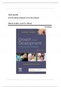 Test Bank - Growth and Development Across the Life span 3rd Edition Leifer 2022 Chapter 1-16  All Chapters Covered Graded A&plus;