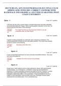 2023 NURS 676, ADVANCED PHARMACOLOGY FINAL EXAM (SPRING QTR) WITH 100% CORRECT ANSWERS WITH RATIONALE AND GRADED A+ (SUCCESS GUARANTEE):WEST COAST UNIVERSITY