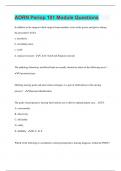 AORN Periop 101 Module &vert; Questions with 100&percnt; Correct Answers &vert; Latest Update 2024 &vert; Verified