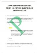 ATI NR 293 PHARMACOLOGY FINAL  REVIEW 100&percnt;VERIFIED QUESTIONS AND ANSWERS&sol;2023&comma;VSU