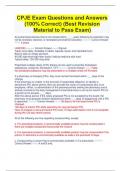 CPJE Exam Questions and Answers (100% Correct) Best Revision Material to Pass Exam 