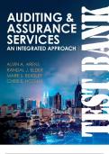 TEST BANK for Auditing and Assurance Services, 18th edition by Arens Alvin, Elder Randal, Beasley Mark & Hogan Chris. (All 29 Chapters).