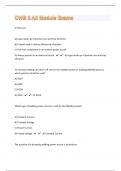 CWB  88 All Module Exams Questions with 100&percnt; Correct Answers &vert; Updated 2023 &vert; Guaranteed A&plus;