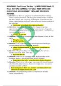 NRNP6665 Final Exam Version 1 &sol; NRNP6665 Week 11  Final ACTUAL EXAM LATEST 2023 TEST BANK 300  QUESTIONS AND CORRECT DETAILED ANSWERS  AGRADE